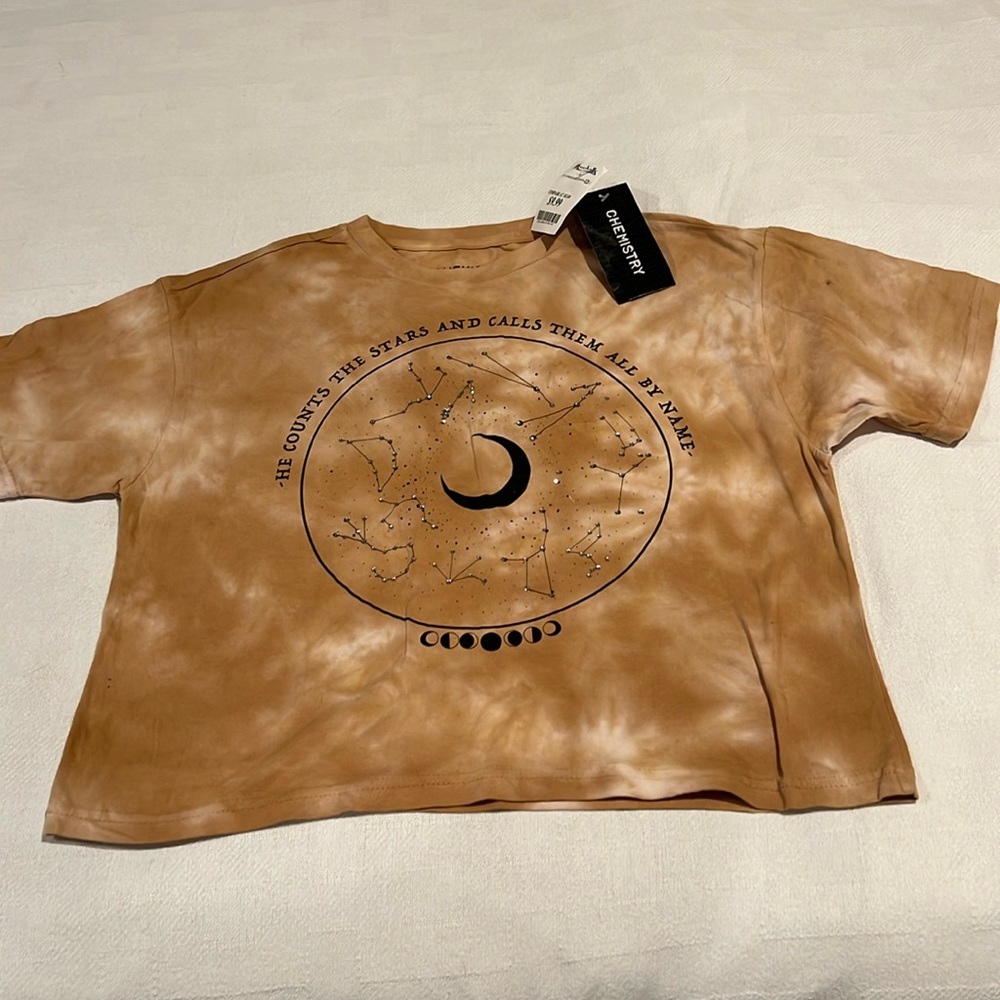 Cute mustard yellow astrology tee